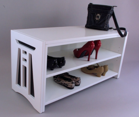 small shoe rack with bench