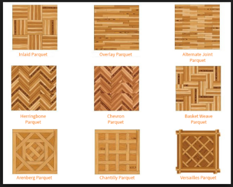 types of parquet flooring ideas