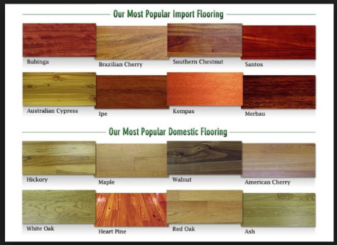 types of wood used for parquet flooring