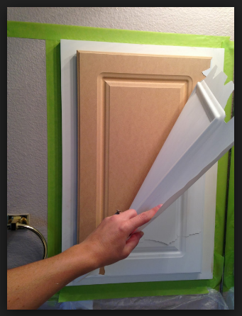 painting plastic laminate cabinet doors