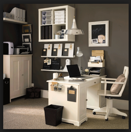 wall shelving ideas for home office